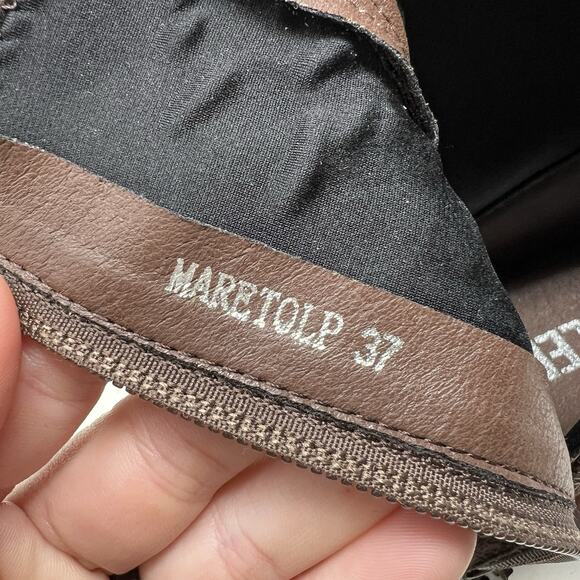 Silent D Anthropologie Maretolp Heeled Ankle Boots Booties Brown Suede EU 37 6.5 - Picture 12 of 13